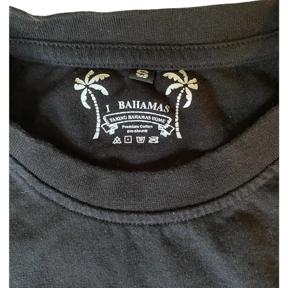 I Bahamas Mens S Pirates Surrender the Booty Black Cotton Tshirt Nassau Souvenir - Picture 5 of 7